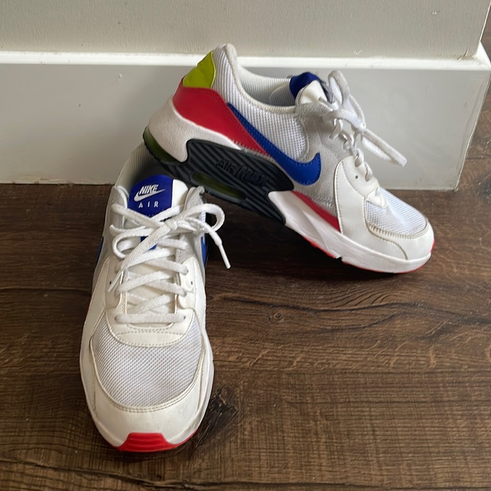 2019 Air Max Excee GS White Blue Red BIG KID 6.5Y AS-IS